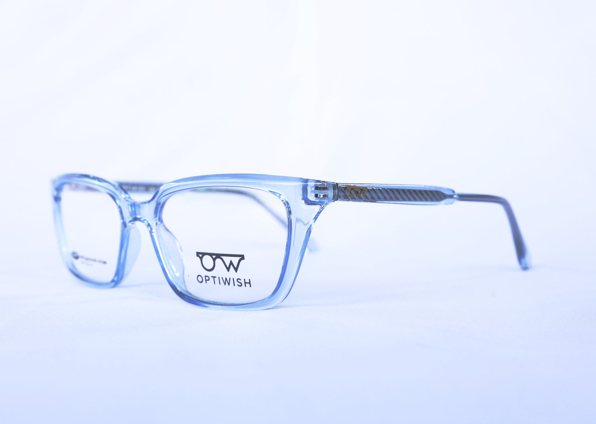 OPTIWISH "Bollywood Star" Cat-Eye Frame (Light Blue Translucent)