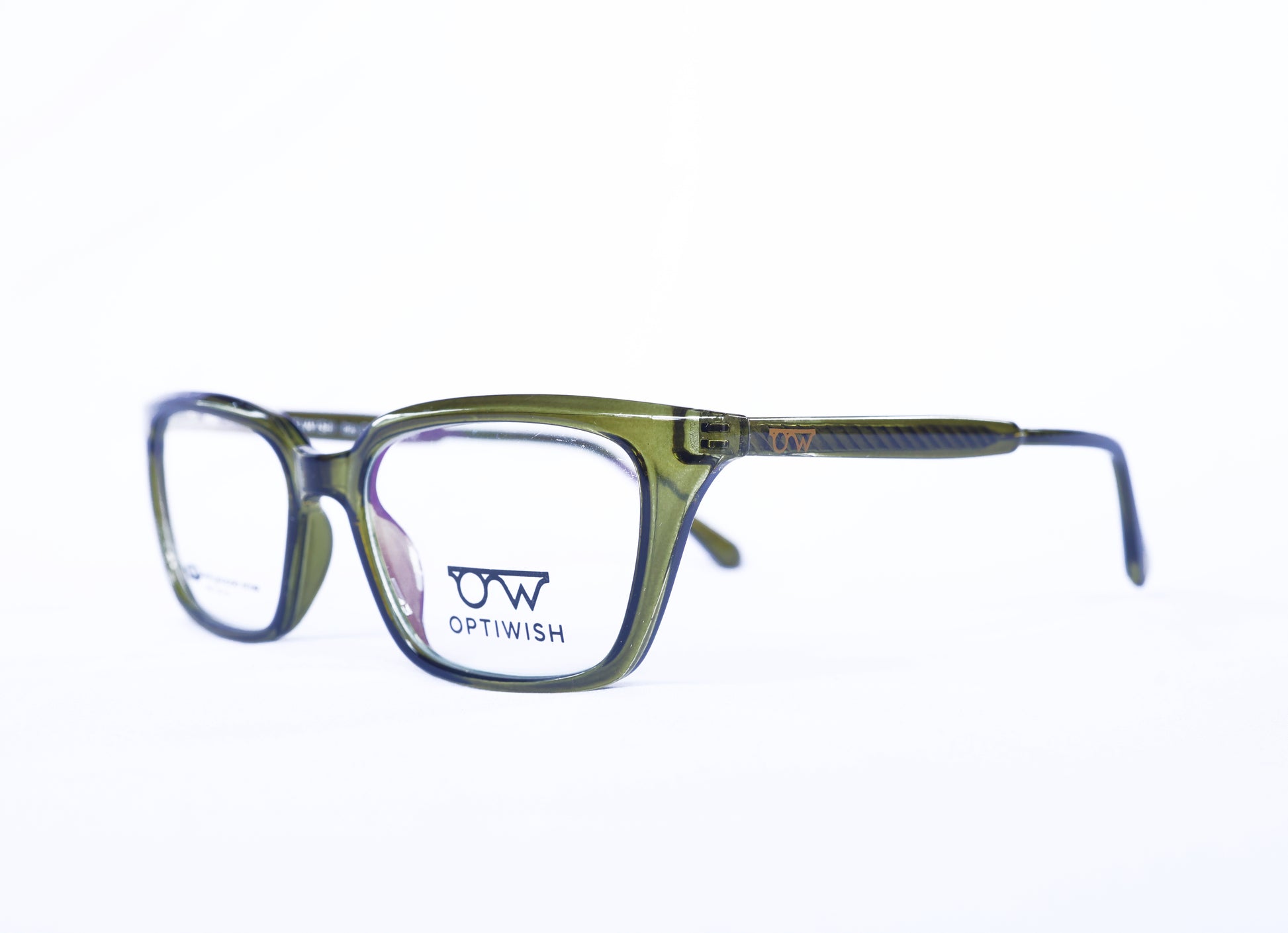 OPTIWISH "Bollywood Star" Cat-Eye Frame (Translucent Olive Green)