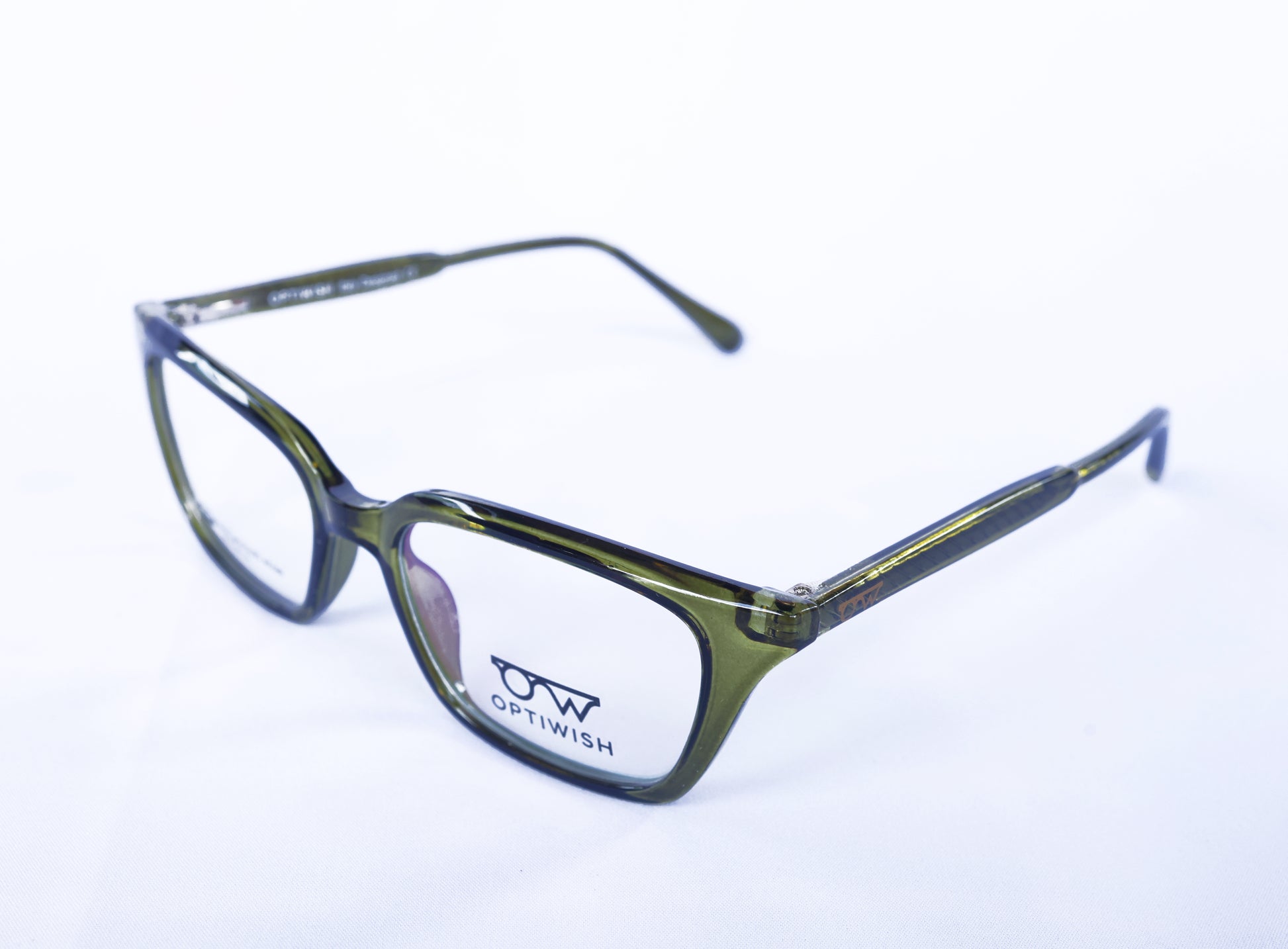 OPTIWISH "Bollywood Star" Cat-Eye Frame (Translucent Olive Green)