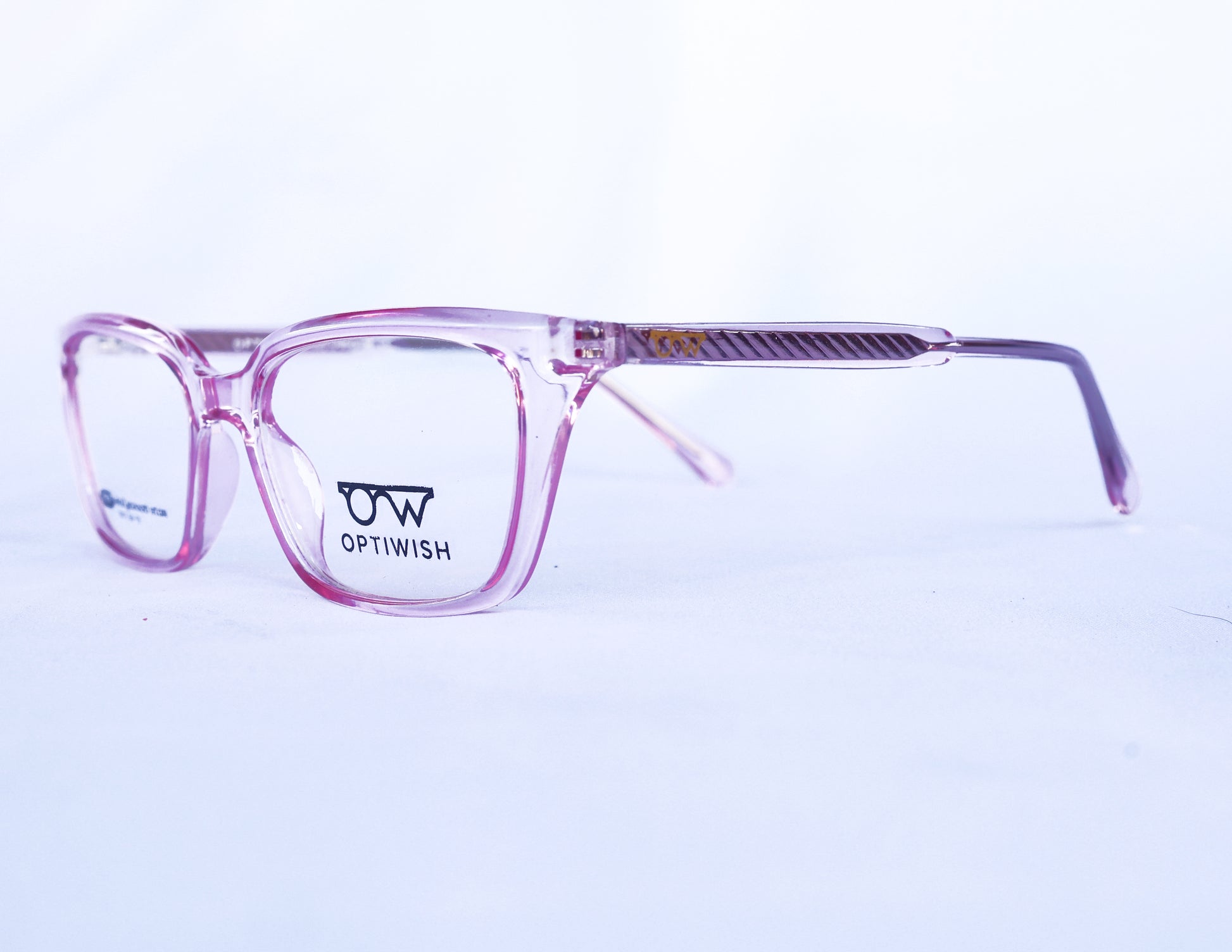 OPTIWISH "Bollywood Star" Cat-Eye Frame (Translucent Light Pink)