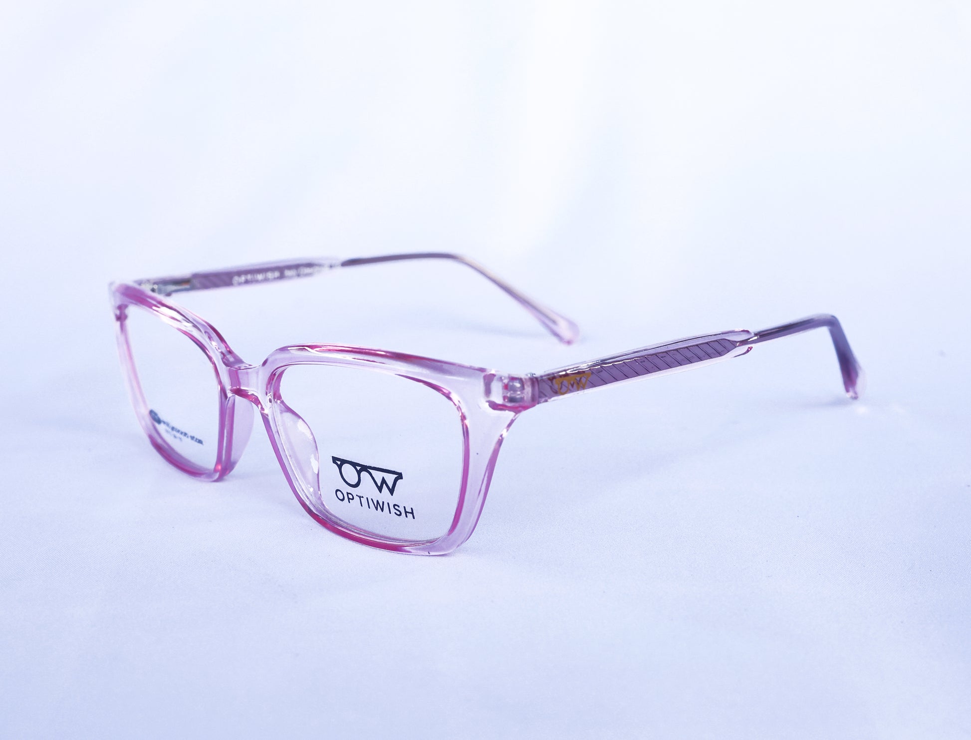 OPTIWISH "Bollywood Star" Cat-Eye Frame (Translucent Light Pink)